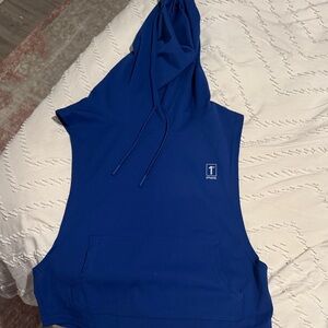 Stylish Blue Sleeveless Hoodie by [Brand]